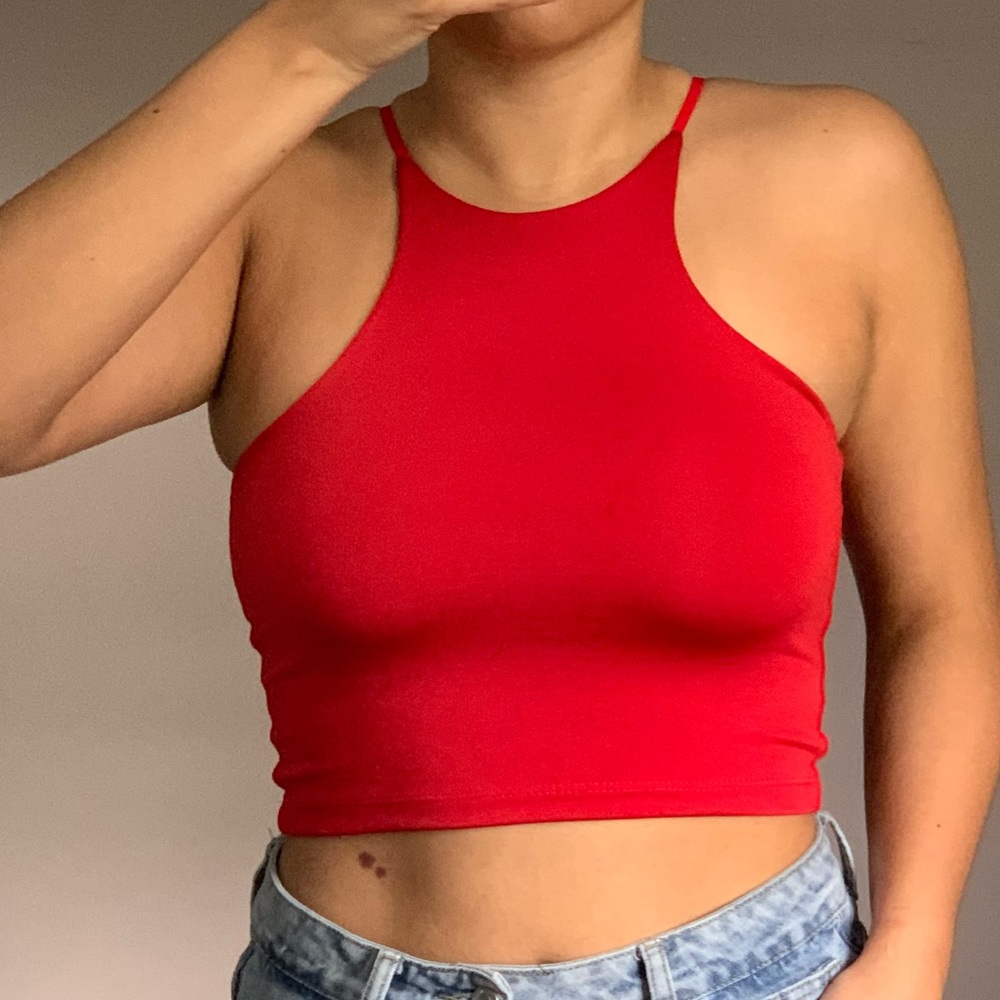 Red Crop Top Size S/M
